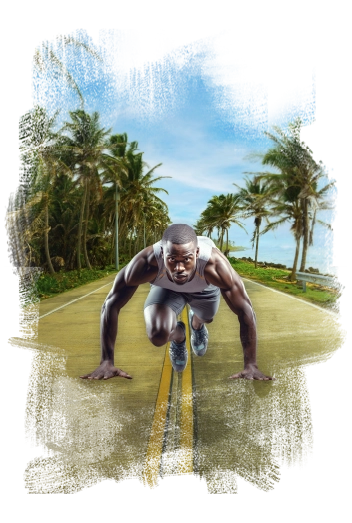 Competidor listo para correr en San Andrés evento organizado por On Vacation.